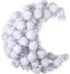 1000 Pieces Glitter Pom Poms 0.6 Inch Fuzzy Pompoms Arts and Crafts Balls for Hobby Supplies and Craft DIY Material (White)