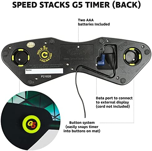 Speed Stacks | G5 Timer | Endorsed by Sport Stacking and Cubing associations | Accuracy to 0.001 seconds, batteries included