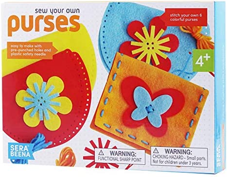 Serabeena Sew Your Own Purses - Easy and Fun to Do Sewing Kit for Kids