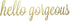 TOARTi Hello Gorgeous Wall Decor,Positive Mirror Decals,Inspirational Lettering Wall Sticker,Beautiful Gold Hello Gorgeous Vinyl Wall Decal for Women Bedroom Bathroom Home Decor