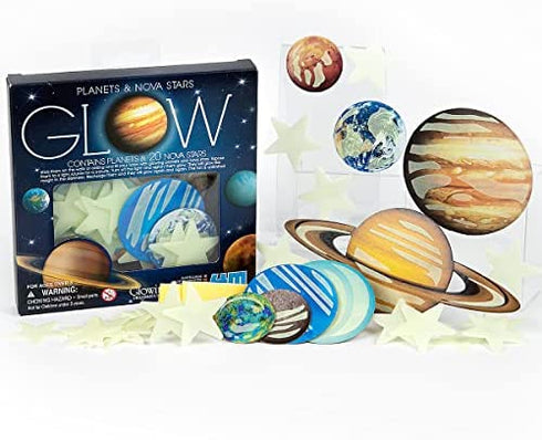 4M Glow Planets & Nova Stars - Astronomy Space Stem Toys Gift Room Décor, For Boys & Girls Ages 3+