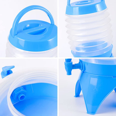Fippkargo 2 Gallon (7.5L) Drink Dispenser, Juice Beverage Dispenser with Spigot for Outdoor Party (Blue)