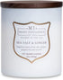 Manly Indulgence Sea Salt & Ginger Scented Jar Candle, Signature Collection, Soy Wax Blend, Wooden Wick, 15oz, White