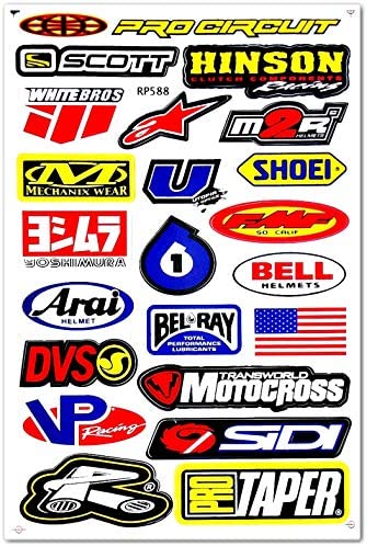 Dirt Bike Dirtbikes Motorcycle Motos Motocross Motorcross Bikes Motorex atv performance part garage toolbox Racing Pack 6 Vinyl Graphics Decals and Stickers set D6725 Best4Buy
