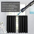 DZHJKIO Spring Tension Curtain Rods 28-43 Inch Adjustable Spring Loaded Small Mini Extendable Heavy Duty Black Curtain Tension Rod For Kitchen, Bathroom, Window, Bookshelf ,Closet?Black?