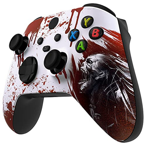 eXtremeRate Blood Zombie Soft Touch Front Housing Shell for Xbox Series X/S Controller, Custom Cover Faceplate for Xbox Series X/S, Xbox Core Controller - Controller NOT Included