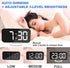 Ygdigital Digital Alarm Clock,6.5 Inch Large Display LED Mirror Electronic Clocks, with Snooze,12/24H,Dual USB Charging Ports, 3 Adjustable Brightness,for Bedroom Home Office -White