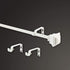 Mode Simplicity Single Curtain Rod set with Square Finials - 32 to 90 in, White