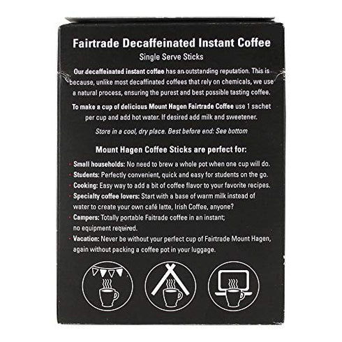 Mount Hagen Organic Instant Decaf Single Serve, Dark Chocolate, 25 Count, 1.76 Ounce