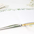 bloom daily planners Wedding Guest Book (120 Pages) Guest Sign-in Book Guest Registry Guestbook - White Cover with Gold Foil, Gilded Edges and Gold Page Marker Hardbound 7" x 9" (Eucalyptus)