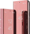 Samsung Galaxy A10E Case Cover EMAXELER Stylish Mirror Plating Flip Full Body Protective Reflection Ultra Thin Hard Anti-Scratch Shockproof Frame for Samsung Galaxy A10E Mirror:Rose Glod