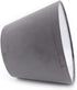 Bettomshin 1Pcs 6.3x9.8 Inch Dia Lamp Shades, 7.1 Inch Hight Dark Gray Barrel Fabric Lampshade, Velvet Fabric E27/E14 Lamp Holder for Table Lamp and Floor Light Hand Crafted