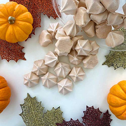 Krunchy Melts - Original Meringue Cookies - Pumpkin Spice Flavor - Fat Free - Gluten Free - Nut Free -90 Calories Per Serving - Low Calorie Snack - Sweet Treats - 4 Oz