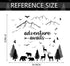 Pajean Woodland Nursery Wall Stickers Tree Wall Decals Vinyl Wall Quotes Stickers Jungle Wild Mountain Forest Animal Deer Bear DIY Stickers for Kids Room Decor Boy Living Room Bedroom, 9.8 x 13.8 Inch
