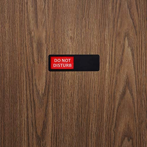 Kichwit Privacy Sign for Offices or Homes, Do Not Disturb Sign, Welcome Please Knock Sign, Black, 8.2 x 2.8 Inches