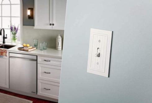 Franklin Brass W35273-PW-C Classic Beadboard Triple Switch Wall Plate/Switch Plate/Cover, Pure White