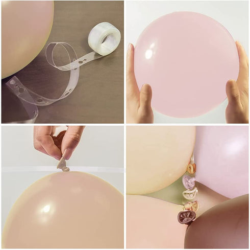 Incarnadin Macaron Orange Balloon Garland Arch kit backdrop 134pcs Rosy Metallic White Balloons Set fancy decoration for Wedding Birthday Balloons Graduation Party babyshower.