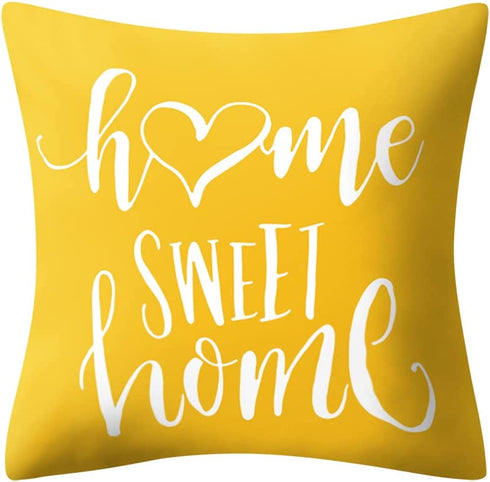 Drmstow Yellow Pillow Covers 18x18 Set of 4 Modern Decorative Geometric Outdoor Sofa Throw Pillow Cushion Covers Case for Couch Living Room Bedroom Patio Furniture Indoors Home Decor