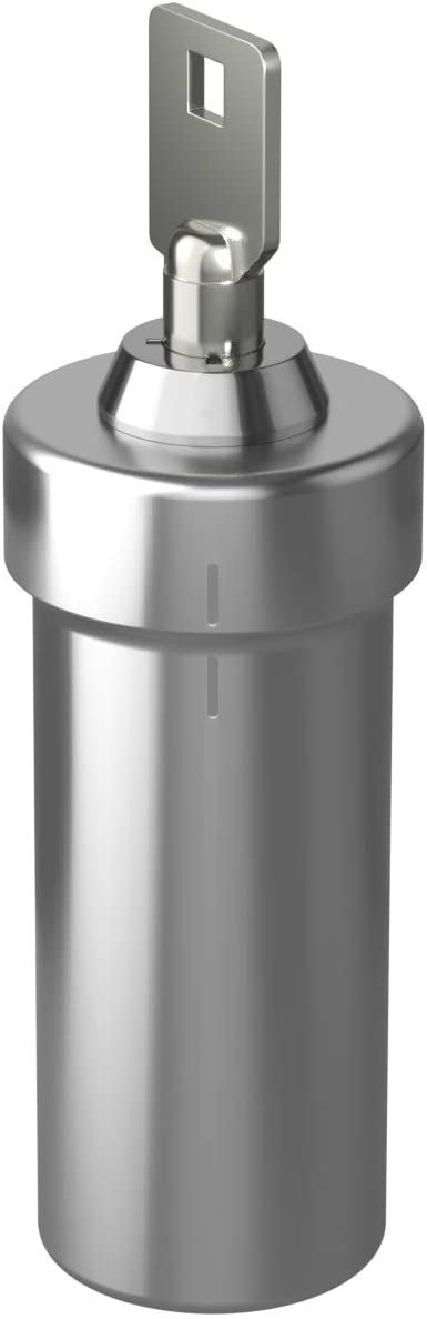 Ezy Dose Pill Box and Medicine, Vitamin Container, Safe for Money & Travel Items, Stainless Steel, 2 Keys with Lock
