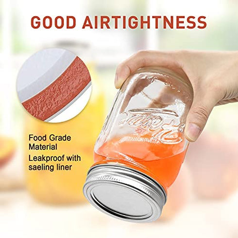 Upgrade 50Pcs Canning Lids Regular Mouth, Canning Jar Lids, Split-type Mason Jar Lids for kerr and Ball Canning Jars, BPA Free Food Grade Material Jar Lids (2.75in Lids) …