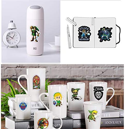 50pcs Zelda Vinyls Stickers Laptop Sticker Waterproof Stickers Luggage Skateboard Water Bottle Stickers Decal Bicycle Bumper Snowboard Decorate Gift for Kid