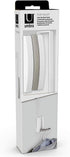 Umbra Valet Wall Mounted Floating Rack Modern, Sleek, Space-Saving Hanger with Retractable Hooks to Hang Coats, Scarves, Purses and More, 1, White/Nickel
