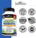 Prebiotics and Probiotic with Whole Food Enzymes for Adults Women & Men - Probiotics Lactobacillus Acidophilus - Digestive Health Capsules Shelf Stable Supplement - Non-GMO Gluten & Dairy Free - 30ct