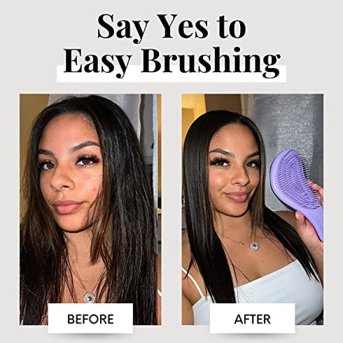 Detangling Brush. Detangler Hairbrush for Curly, Thick, Natural, Straight, Fine, Wet or Dry Hair for Women, Kids and Toddlers by Lily England (Ombre)