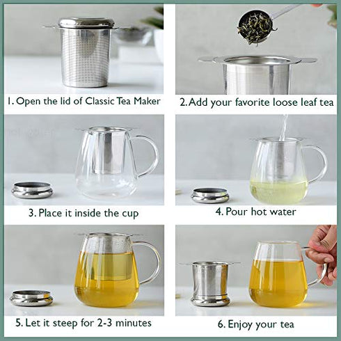 VAHDAM, Classic Tea Infuser | Tea Infusers for Loose Tea | 18/8 Stainless Steel Loose Tea Steeper | Best Tea Strainers for Loose Tea | Tea Diffuser | Loose Leaf Tea Infuser| Gift for Him/Her