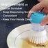 ITTAHO Dish Brush with Soap Dispenser,Palm Brush Storage Holder Set,Kitchen Scrubber for Pan,Dishwand,Sink Clean and Vegetables