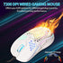 Honeycomb Wired Gaming Mouse, RGB Backlight and 7200 Adjustable DPI, Ergonomic and Lightweight USB Computer Mouse with High Precision Sensor for Windows PC & Laptop Gamers (White)