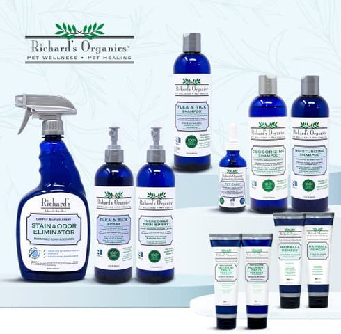 Richard’s Organics Flea and Tick Shampoo for Dogs – 100% All-Natural Actives Kills Fleas, Ticks and Repels Mosquitos – Flea Shampoo is Gentle, Won’t Dry Skin, Great Smelling Essential Oils (12oz bottle),FG00440