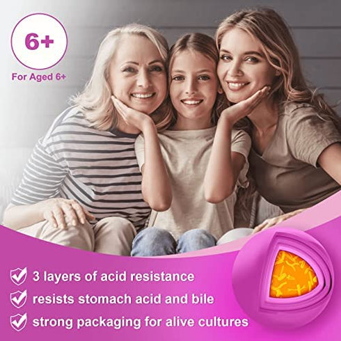 ZEBORA Probiotics for Women Digestive Health, Prebiotics and Probiotics with 50 Billion for Urinary Tract and Vaginal Health, Immune Support and Gut Health, Gluten & Soy Free, 60 Tablets