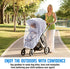 2 Pack Mosquito Cover for Stroller, Bug Net for Car Seat, Portable Durable, No Harmful Chemicals, Long-Lasting Infant Insect Shield Netting, White (M+L)