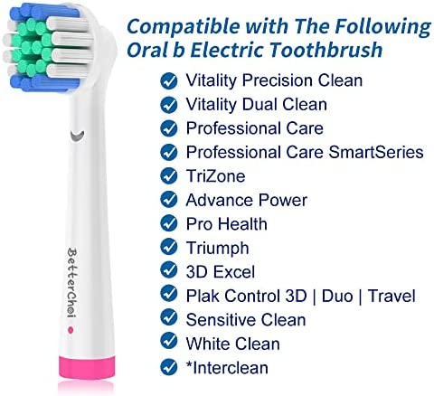 16 Count Replacement Brush Heads Compatible with Oral B Braun Electric Toothbrush, Deep and Precise Cleaning.
