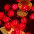 FULLBELL Fairy String Lights Red Rose Flower Lights 20 LED Battery Operated Indoor String Lights Romantic Gift for Date Wedding Valentine's Day Dreamlike Party Bedroom Girl Girlfriend Women (Red)
