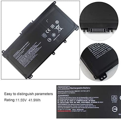 TF03XL TF03041XL Laptop Battery Compatible with HP Pavilion 15-CC023CL 15-CC050WM 15-CC563ST 17-AR050WM 15-CC 15-CD 14-BF 14-BK 14-BP Series 920046-421 920046-121 HSTNN-LB7X HSTNN-IB7Y HSTNN-LB7J