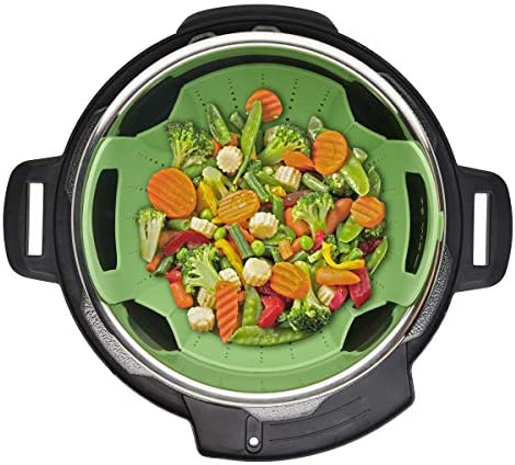 Instant Pot Official Silicone Steamer Basket, Compatible with 6-Quart and 8-Quart Cookers, Green