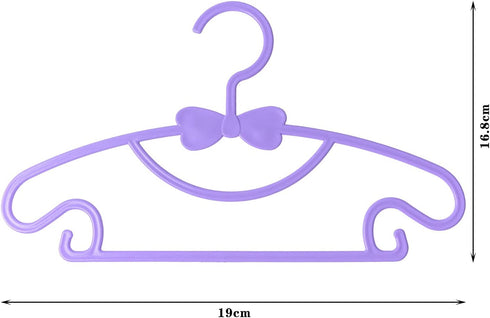Plastic Kids Hanger,30 Pack Small Hanger Toddler Hangers for Laundry and Closet,Baby Coat Hanger Childrens Durable Hangers,Purple
