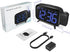 Alarm Clock Projection Clock Digital with Power Adapter and Brightness Adjustment for Home and Bedroom Blue