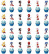 49Pcs Blue Hedgehog Cake Topper Cupcake Decoration Birthday Soni Supplies 2022 Soni