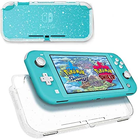 DLseego Protective Case Compatible with Nintendo Switch Lite , Glitter Bling Soft TPU Cover with Shock-Absorption and Anti-Scratch Design Protective Case - Crystal Glitter