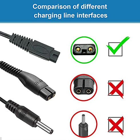 Shaver Charger USB Cord for Microtouches Solo Electric Shaver Solo Trimmer USB Charging Cable 31.5 in with 2 Cleaning Brush