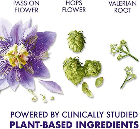 ZzzQuil Pure Zzzs Restorative Herbal Sleep, Tablets, Free of Drugs and Hormones, Melatonin-Free Formula, Valerian Root, Hops, Passion Flower, Sleep Aids for Adults, 60 Count