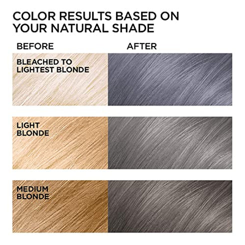 L'Oreal Paris Feria Multi-Faceted Shimmering Permanent Hair Color Hair Dye, S1 Smokey Silver