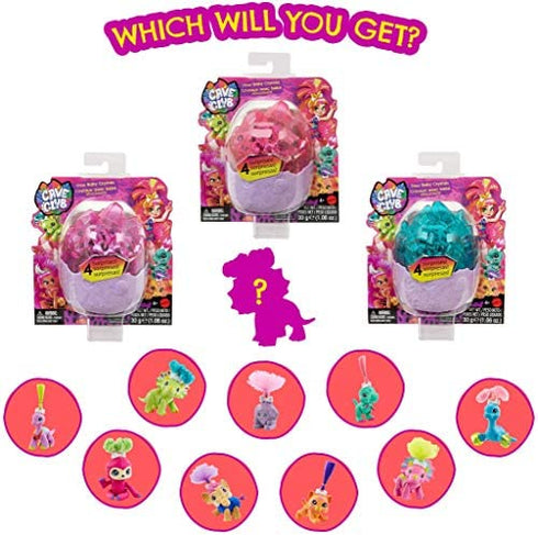 Cave Club Dino Baby Crystals, Surprise Pet with Accessories and Slime or Moldable Sand, Collectible Animal Unboxing Toy for 4 Year Olds and Up