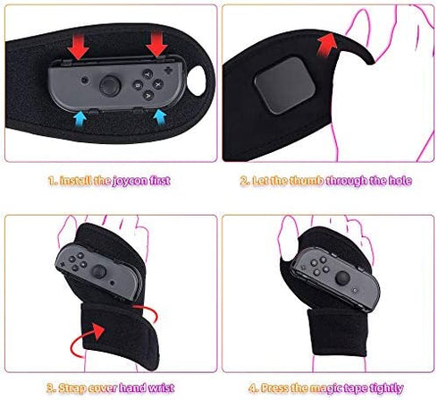2023 Switch Just Dance Strap,LeyuSmart Xmas Gift Just Dance Wristband Strap for Nintendo Switch Just Dance 2022 2021 2020 2019, Boxing Design (Free The Hands,Dance Freely with Rhythm), Pack of Joycon Gray