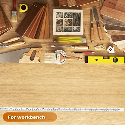 Self-Adhesive Measuring Tape Workbench Ruler Adhesive Backed Double Scale Stick Tape Measure for Work Woodworking, Saw, Drafting Table (3 Pieces,40 Inch, 24 Inch, 12 Inch)