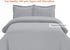 Tektrum 3 Piece 3pc Duvet Cover Set with Button Enclosure - 1800 Supreme Collection Super Soft Hotel Luxury Top Quality Durable 100 GSM Brushed Microfiber, Wrinkle & Fade Resistant - Grey, Queen Size