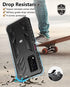 for T-Mobile REVVL V Plus 5G Case: Built-in Screen Protector Kickstand Full Body Dual-Layer Protective Shockproof Heavy-Duty Military Grade Tough Rugged SOiOS Phone Cover - Black